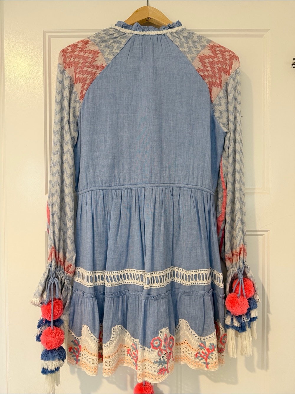 Hemant & Nandita - Blue Tassel-Trim Dress - Picture 5 of 5
